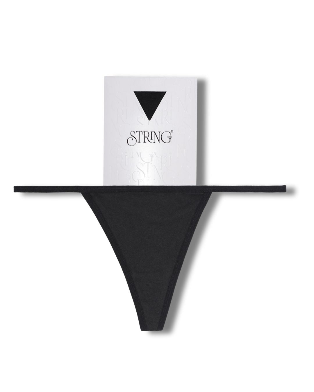 String Nix Black String Thong and Gift Box